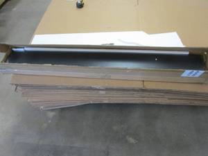 lot 154 image: nPlace 48 in. W x 10.2 in. D x 2 in. H Espresso MDF Large Floating Wall Shelf