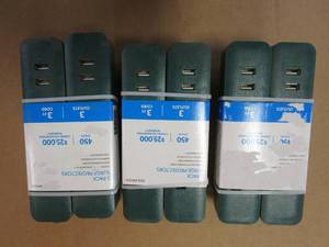 lot 98 image: 3 Packages of - 3 ft. 3-Outlet 2-USB Surge Protector (2-Pack)