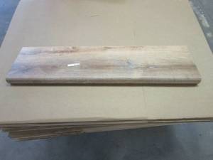 lot 106 image: Cap A Tread Fresh OakElk Wood 47 in. L x 12-18 in. D x 2-316 in. H Vinyl to Cover Stairs 1-18 in. to 1-34 in. Thick