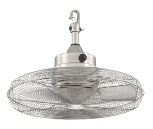 lot 144 image: Home Decorators Collection Calthorpe 20 in. Portable Brushed Nickel Ceiling Fan (OPEN BOX)