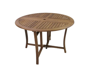 lot 155 image: Outdoor Interiors Wood Outdoor Dining Table (OPEN BOX)