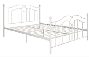 lot 158 image: Full Metal Bed in White (SEE PHOTOS)
