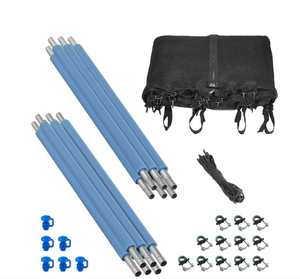 lot 160 image: Machrus Trampoline Enclosure Set for 14 ft. Round Frames, for 3 or 6 W Shaped Legs Includes Net, Poles and Hardware Only