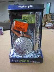 lot 189 image: Waterpik 12-spray 5 in. High PressureDual Shower Head and Handheld Shower Head in Chrome