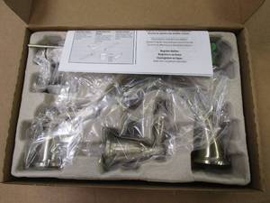 lot 206 image: MOEN Brantford 8 in. Widespread 2-Handle High-Arc Bathroom Faucet Trim Kit in Brushed Nickel (Valve Not Included)