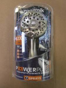 lot 210 image: Waterpik Height Select 7-Spray Patterns with 1.8 GPM 4 in. Height Select Wall Mount Handheld Shower Head in Brushed Nickel
