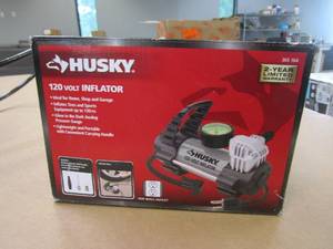 lot 222 image: Husky 120-Volt Inflator (OPEN BOX)