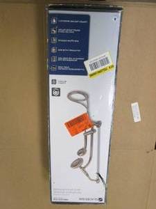 lot 228 image: Glacier Bay 6-Spray Wall Bar Raincan Showerhead with 6-Spray Handshower in Brushed Nickel (OPEN BOX)