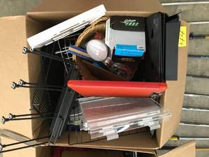 lot 44 image: LARGE BOX ASSORTED OFFICE ITEMS