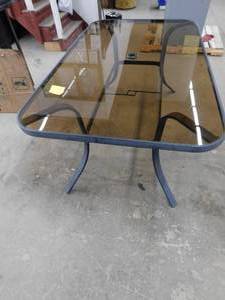lot 71 image: Glass Patio Table - 40 x 66