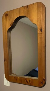 lot 82 image: Rustic Wooden Framed Wall Mirror