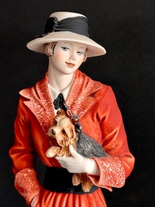 lot 4 image: Armani Giuseppe Dama con Cane Yorkshire Figurine