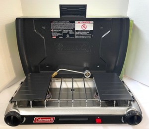 lot 306 image: Coleman Perfect Flow Insta Start 2 Burner Stove