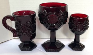 lot 310 image: Cape Cod Ruby Stemware by Avon