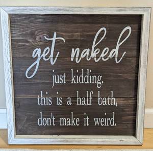 lot 247 image: Humorous Bathroom Decor