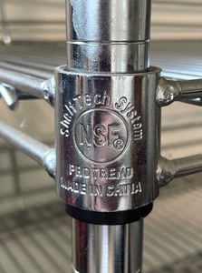 lot 336 image: Shelf Tech System Metal Shelf on Casters
