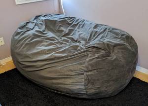 lot 219 image: Extra Large Grey Bean Bag Lounger