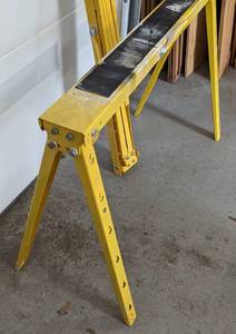 lot 449 image: Pair of Folding Metal Sawhorses