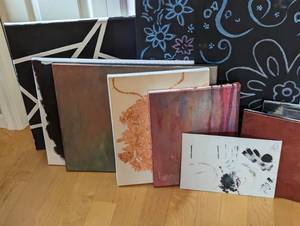 lot 486 image: Large Variety of Canvases