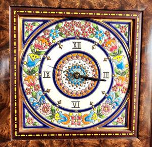 lot 407 image: Incredible Spanish Enamel & 24K Gold Cearco Clock