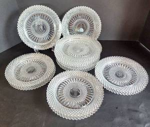 lot 414 image: Collection of Cut Glass Plates, including Avon