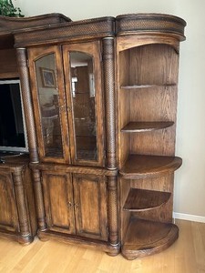 lot 63 image: Gorgeous Multi Piece Entertainment Cabinet - German Shrunk- Made in Belgium.