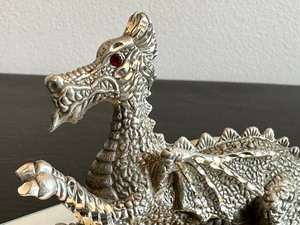 lot 72A image: Masterworks Pewter Dragon Figurine