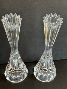 lot 78A image: Pair of Mikasa Viscount Crystal Candle Holders