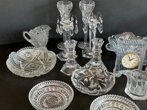 lot 81A image: Variety of Lovely Crystal and Decorative Glass Items