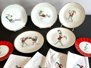 lot 87A image: Restoration Hardware Naughty Elf Plates