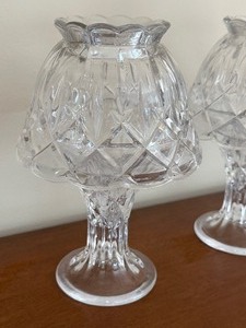 lot 456 image: Pair of Partylight Crystal Lamp Candle Holders