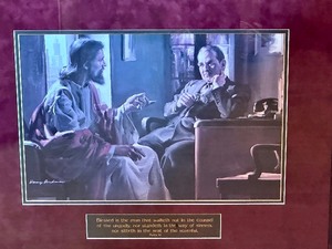 lot 425 image: Framed Harry Anderson Divine Counselor Print