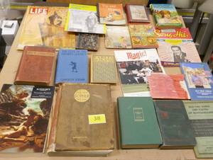 lot 38 image: Antique books including MN Gophers 1917 Yearbook