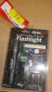 lot 72 image: Tactical flashlight - tested and works in all modes