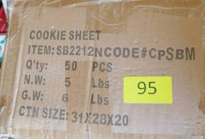 lot 95 image: Box of 50 silicone cookie sheets