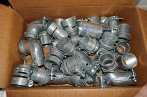 lot 122 image: Box of 1 inch electrical fittings