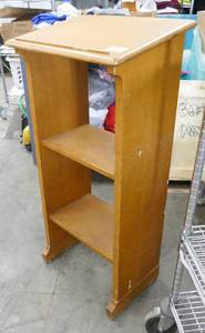 lot 134 image: Podium 43 tall x 21 wide x 16 deep, or turn it around and use as a bookshelf
