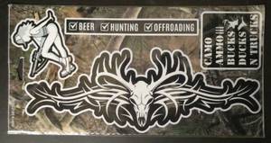 lot 157 image: Stack of 60 Hunter Decals