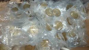 lot 160 image: Approx 250 Whitetail Deer Coins and box of coin folders