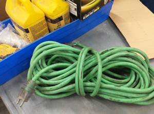 lot 193 image: Lot of Garage tools - extension cord, chalk, nuts, washers