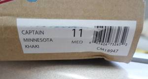 lot 203 image: MN Gophers boat shoes - New - Mens size 11