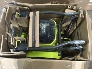 lot 3 image: RYOBI 40V HP Brushless 16 in. Front Tine Tiller with Adjustable Tilling Width with 6.0 Ah Battery and Quick Charger Customer Returns See Pictures