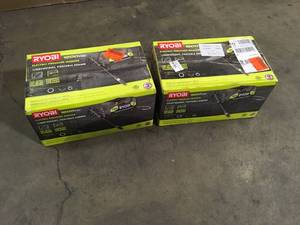 lot 28 image: 2 Lots of RYOBI 1600 PSI 1.2 GPM Electric Pressure Washer  Customer Returns See Pictures
