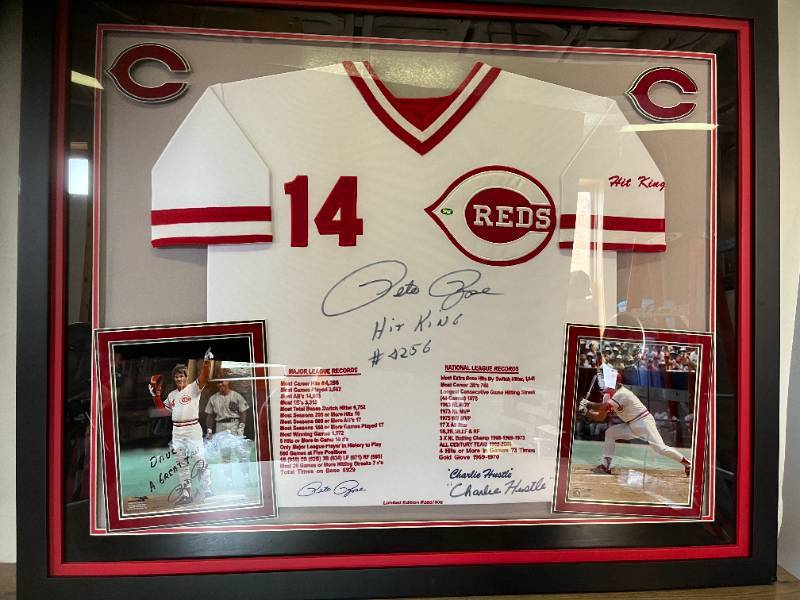 Pete Rose Hit King #4256 Signed Cincinnati Reds Authentic Jersey