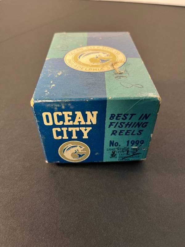 completely restored fishing reel in box: Ocean City #1999, made in USA   HUGE AUCTION! NASCAR, Pete Rose Jersey, Vintage & Costume Jewelry GALORE!,  Watches, Restored Fishing Reels, Antique Lures, Sports Trading