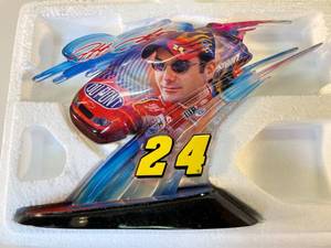 lot 10 image: pristine NASCAR Jeff Gordon 24 Fire & Ice ltd. edition Revell sculpture - in box