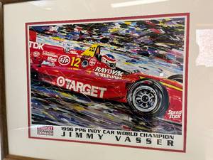 lot 31 image: 1996 PPG Indy Car World Champion Jimmy Vasser framed print
