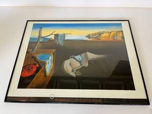 lot 32 image: arresting Salvador Dali Persistence of Memory framed art print
