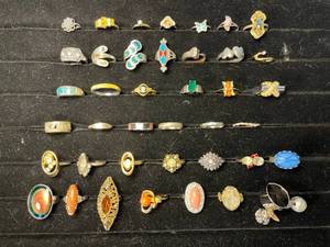 lot 67 image: still more bling rings vintage & newer
