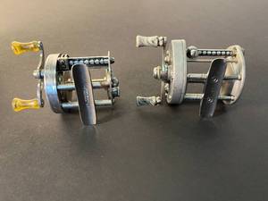 lot 97 image: 2 completely restored fishing reels Shakespeare #1961  Pflueger Supreme, made in USA